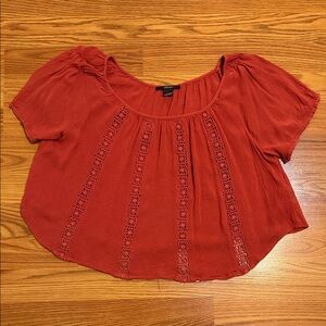 ‼️Forever 21 Orange Lace Detail Top ‼️